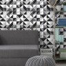 Revestimento decorativo autocolante Abstrato preto e cinza Adesivo para aplicação sobre azulejos ou paredes